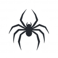 A detailed illustration of a spider showcasing its fine features and characteristics. png