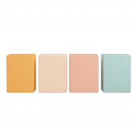 Colorful paper blocks arranged in a visually appealing layout for creative projects. png