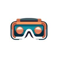 Virtual reality goggles designed for immersive digital experiences and gaming enjoyment vector