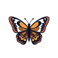 Colorful butterfly illustration against a plain background showcasing intricate wing patterns vector