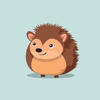 Cute art of a smiling hedgehog on a light background portraying a joyful and friendly character vector