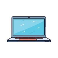 Elegant art of a laptop with a clear screen showcasing modern digital design and technology vector