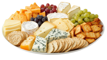 A Beautifully Arranged Platter of Assorted Cheeses and Crackers Perfect for Entertaining Guests During Gatherings or Special Occasions. png