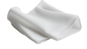 High-Quality Clean Folded White Handkerchief Perfect for Formal Events or Daily Use, Ideal for Personal or Commercial Use with Versatile Applications. png