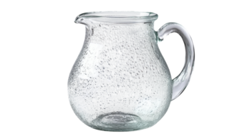 A Clear Glass Pitcher with Visible Condensation Ideal for Refreshing Beverage Presentations and Summer Gatherings. png