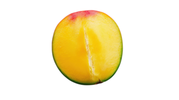 A Close-Up of a Juicy Ripe Mango Sliced Open to Showcase Its Vibrant Flesh, Perfect for Culinary Displays and Healthy Recipe Use. png