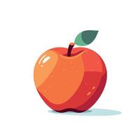 Red apple design showcasing bright colors and glossy finish on a simple background vector