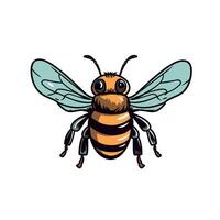 design of a bee showcasing intricate details and vibrant colors in a clear and engaging style vector