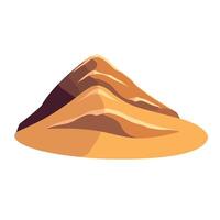 Large mound of sandy soil with gentle slopes and warm tones in a natural setting vector