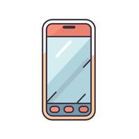 Modern smartphone with a sleek design and colorful accents displayed on a white background vector