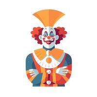 Colorful clown character with a cheerful expression vector