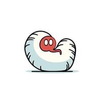 Cartoon character featuring a quirky, fluffy creature with a playful design vector