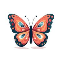 Colorful butterfly with intricate patterns and details vector