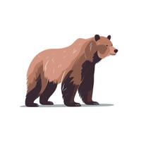 Stylized artwork of a bear standing confidently in a serene setting vector