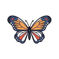 Colorful butterfly design featuring intricate patterns and vibrant colors suitable for various creative projects vector