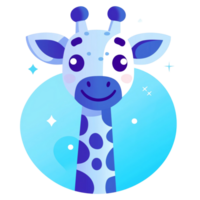 cartoon giraffe for kids on transparent backgorund. png