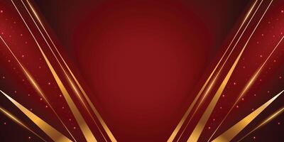 Luxury red with golden line background. Modern abstract geometric elegant. vector