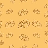 baguette with line style for your background pattern. bread seamless pattern. simple baguette pattern. seamless pattern of bread for your food packaging background vector
