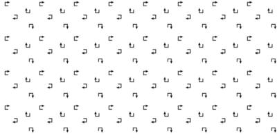 Repeating geometric pattern of black shapes on a white background vector
