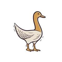 Duck standing confidently with a smooth posture vector