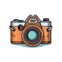 Vintage camera design featuring retro elements and vibrant colors for creative projects and artwork vector