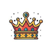Crown design featuring bold colors and intricate details for use in various creative projects vector