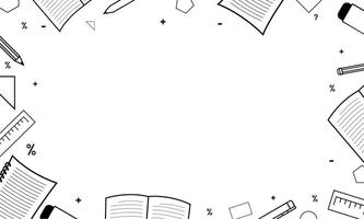 Back to school frame with school supplies vector