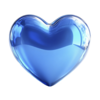 glossy heart isolated on transparent background png