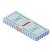 Stack of banknotes representing savings and investment growth vector