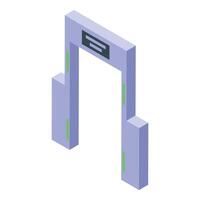 Metal detector gate scanning for security check vector