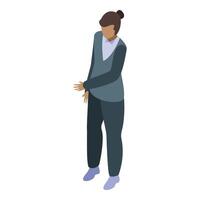 Recruiter showing offer, hiring and recruiting isometric icon vector