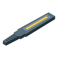 Electronic cigarette showing heating indicator lighting up vector