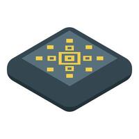 Qr code showing focusing frame with isometric view vector