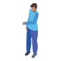 Manager showing thumb up agreeing isometric icon illustration vector