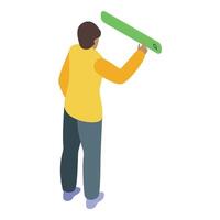Young man searching online information using a search bar vector