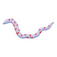 Spotted snake slithering gracefully, a reptile in motion vector