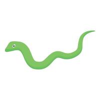 Green mamba snake slithering and showing its tongue vector