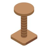 Cat scratching post providing endless entertainment and exercise vector