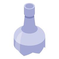 Broken bottom of plastic bottle displaying environmental pollution vector