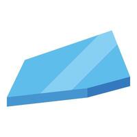 Protective laminated glass reflecting sunlight creating light blue gradient vector