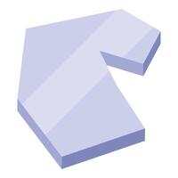 Light purple abstract geometric shape rotating counterclockwise vector