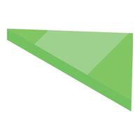Green abstract geometric shape forming dynamic composition on white background vector