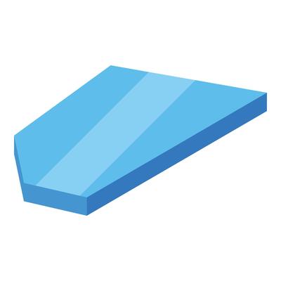 Light blue surfing board presenting modern design and elegance