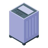 Modern washing machine with digital display and control panel simplifying laundry tasks vector
