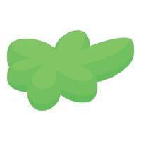 Green blob occupying space with irregular shape vector