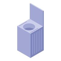 Modern public trash can ensuring cleanliness in urban environment vector