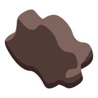 Brown asteroid floating in space representing potential danger vector
