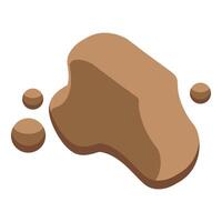Puddle of mud creating stains on a white background vector