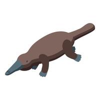 Platypus swimming in isometric view vector
