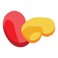 Red and yellow candy representing sharing love and affection vector